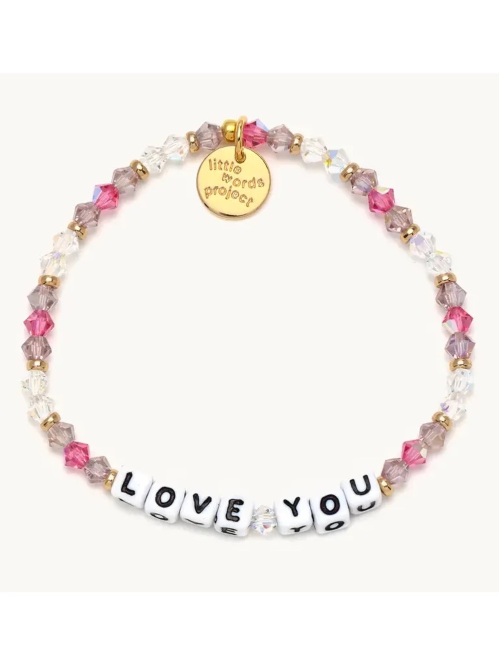 'Love You' Pink Little Words Project Bracelet